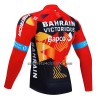 Maglia 2023 Bahrain Victorious Manica Lunga Rosso Nero